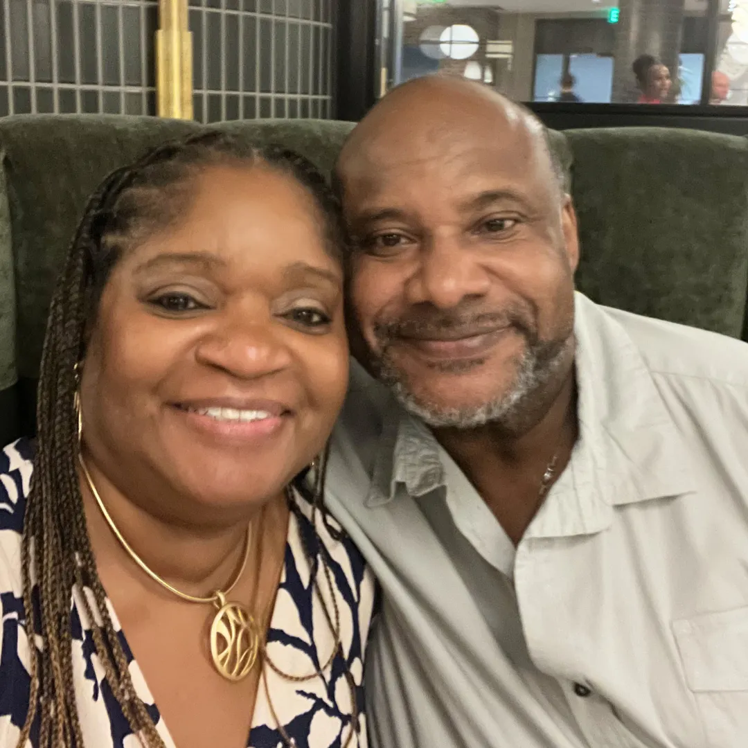 Michelle Mitchell with her husband